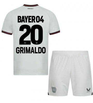 Bayer Leverkusen Alejandro Grimaldo #20 Udebanesæt Børn 2023-24 Kort ærmer (+ korte bukser)